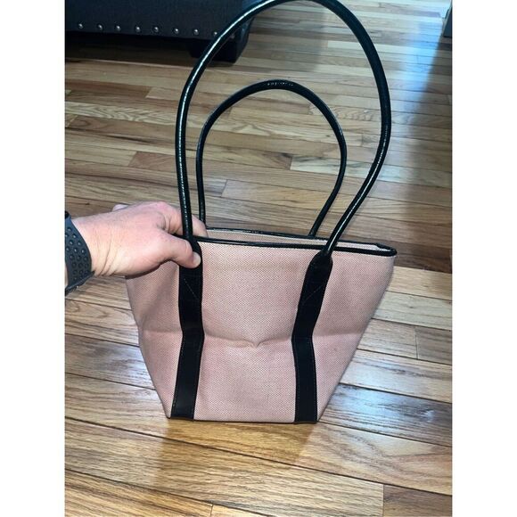 Vintage Tommy Bahama Small Shoulder Tote Bag Red Woven Zip Closure - Picture 3 of 6